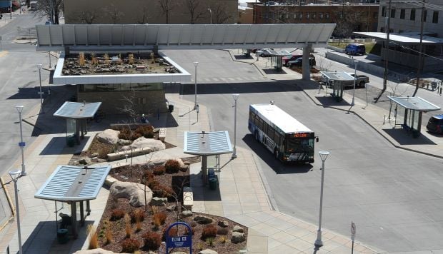 A bus transfer center